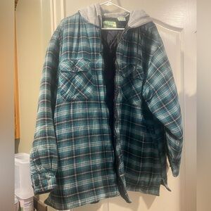 XL Hooded Flannel Jacket